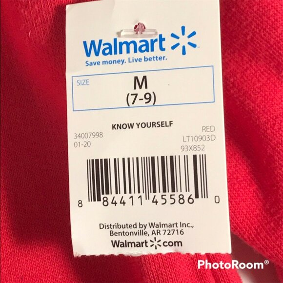 Wound Up Womens Sz Medium 7-9  Sweatshirt Crewneck Love Yourself Graphic Red New - Picture 4 of 12